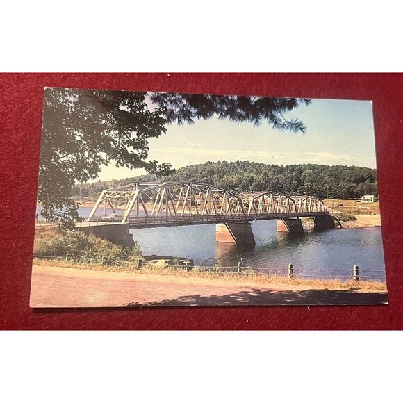 Postcard-‎ Northville, NY Scenic View On The Adirondack Trail Bridge Unposted - Picture 1 of 2